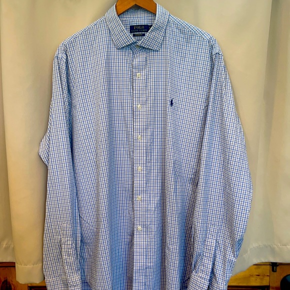 Polo Ralph Lauren men’s Performance XL/TG. Blue Checkered - Picture 2 of 7